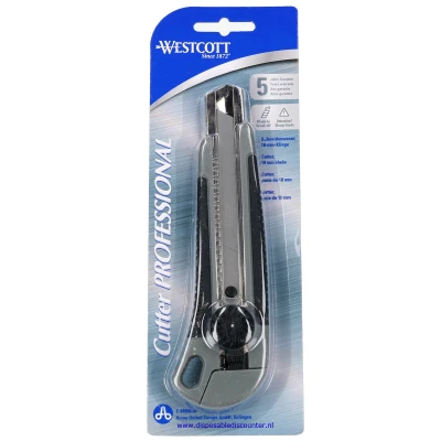 Afbeelding van Afbreekmes Westcott Professional 18mm met Draaisluiting Grijs