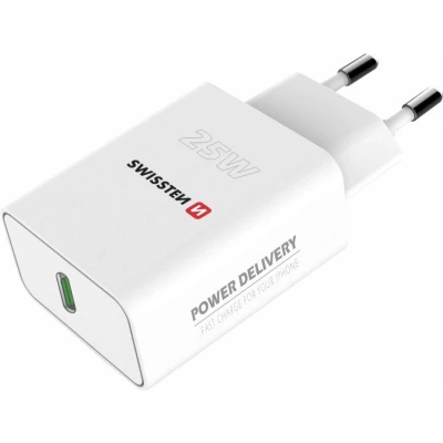 Afbeelding van Swissten USB C Snellader 25W Wit