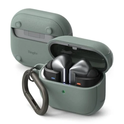 Afbeelding van Ringke Onyx Magnetic Ontworpen voor Samsung Galaxy Buds 3 Pro en Case, Cover met MagSafe, Voorkomt Vette Vlekken Hand Antisliphoes 3/3 Sage Green