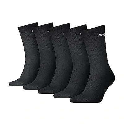 Afbeelding van PUMA Uniseks crew sokken (set van 5), zwart, 35/38 EU