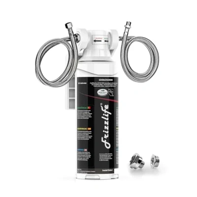 Afbeelding van Frizzlife onder de gootsteen Waterfiltersysteem Directe aansluiting het aanrecht drinkwaterfiltratiesysteem 0,5 micron Snelwisselsysteem Verwijdert 99,99% lood, chloor, slechte smaak en geur.