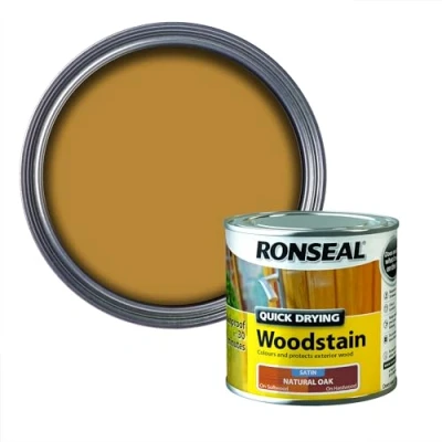 Afbeelding van Ronseal QDWSNO250 250 ml Satin Finish Sneldrogende Houtbeits Naturel Eiken