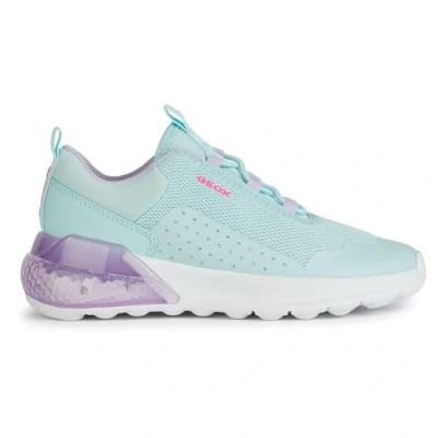 Afbeelding van Geox Activart Illuminus Sneakers laag voor kinderen, Maat: 28, Blau Leer