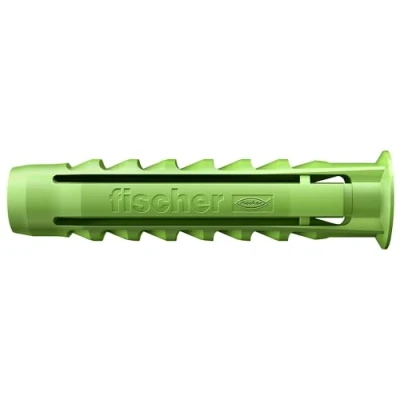 Afbeelding van fischer Spreidpluggen SX GREEN 6 x 50, doos met 90 duurzame pluggen, multifunctionele pluggen van hernieuwbare grondstoffen, optimale grip in beton, baksteen, cellenbeton, massieve baksteen enz.