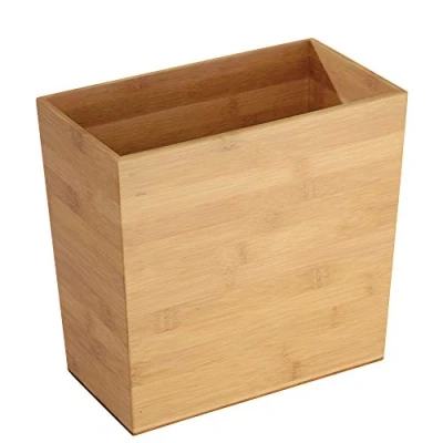 Afbeelding van iDesign Formbu Rechthoekige vuilnisbak, bamboe, 10.5&quot; x 5.7&quot; 10&quot;
