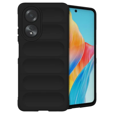 Afbeelding van Oppo A58 Hoesje Siliconen en TPU (zacht) iMoshion Softcase/Backcover Zwart Telefoonhoesje