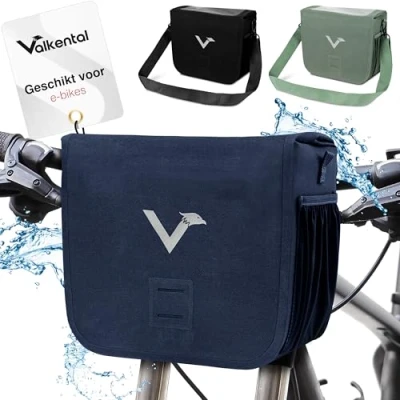 Afbeelding van Valkental® x KLICKfix® waterdichte Stuurtas 7L inhoud Robuuste fietstas voor het stuur met magneetsluiting Incl. vak smartphone fiets e bike KLICKfix compatibel