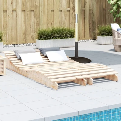 Afbeelding van Ligbedden 2 st 205x60x31,5 cm massief grenenhout