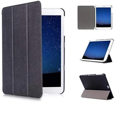 Afbeelding van Skytar Beschermhoes van kunstleer voor Galaxy S2 9,7 inch (T810, T813, T815, T819) met zwarte standfunctie Samsung Tab 9.7