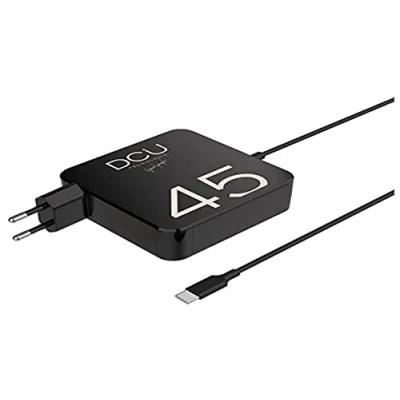 Afbeelding van DCU TECNOLOGIC Laptopoplader, compatibel met laptops USB type C ingang zoals MacBook/Pro, Lenovo, HP, Dell, Acer, ASUS, Huawei ondersteunt PD protocol 45W