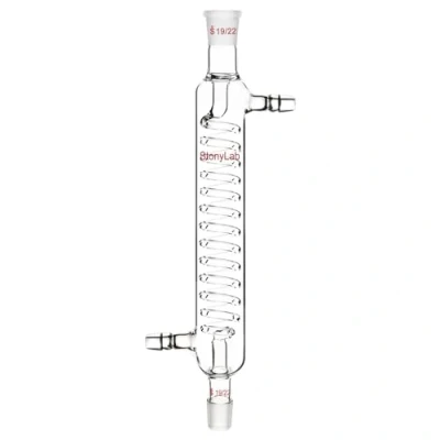 Afbeelding van stonylab Glazen Graham Condensor met 19/22 Koppeling 200 mm Mantellengte Lab Borosilicaatglas