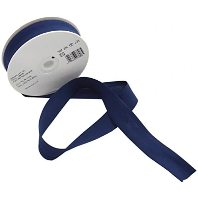Afbeelding van Inastri 25/5/5 mm Bias Binding Col. 2976 Navy 20m Roll, polykatoen,