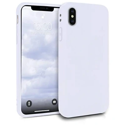 Afbeelding van MyGadget siliconen hoes voor Apple iPhone XS Max robuuste beschermhoes TPU slanke achterkant ultrakrasbestendige mobiele telefoonhoes mat wit