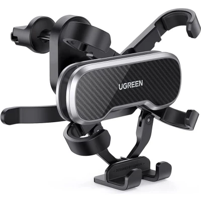 Afbeelding van UGREEN Universele Gravity Autohouder Telefoonhouder voor Ventilatierooster (6.5 8.0cm) Zwart