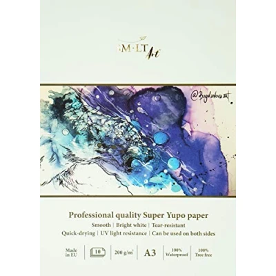 Afbeelding van SMLT 3PS 10 (200)/PRO Professionele kunstpad, A3 met synthetisch super yupo papier, vellen