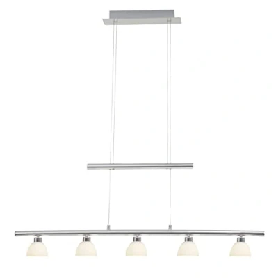 Afbeelding van Brilliant Leuchten Led hanglamp TONJA H 90 cm, B 98 dimbaar, 3100 lm, warmwit, metaal/glas, chroom/wit