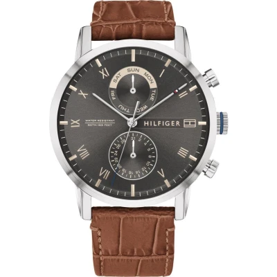 Afbeelding van Tommy Hilfiger TH1710398 Horloge Leer Bruin Ø 44 mm