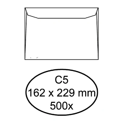 Afbeelding van Envelop Quantore bank C5 162x229mm wit 500stuks
