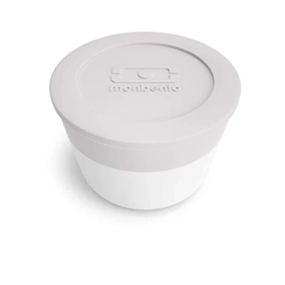 Afbeelding van MONBENTO Sausbakje voor Lunchbox MB Temple L Coton Bakje met deksel Saus Lekvrij en Herbruikbaar Past in de Bento Box Square Grijs