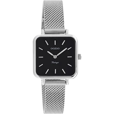 Afbeelding van OOZOO Vintage series zilverkleurige horloge met metalen mesh armband C20262