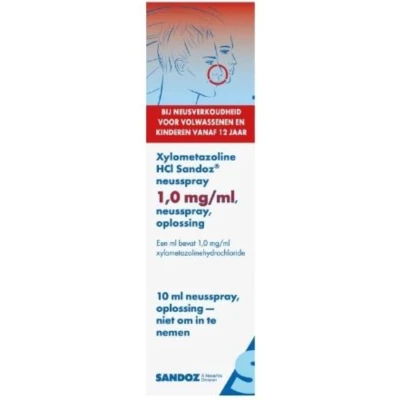 Afbeelding van Xylometazoline Hcl Sandoz Neusspray 1mg/ml
