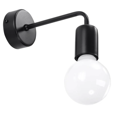 Afbeelding van Muurlamp DUOMO E27 zwart wandlamp industriëel IP20 230V AC