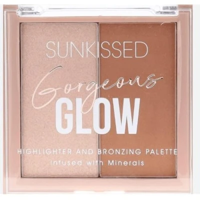 Afbeelding van SUNKISSED Gorgeous Glow Highlighter And Bronzing Palette 10g