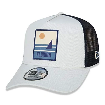 Afbeelding van New Era Florida A Frame Adjustable Trucker Patch Location Stone One Size