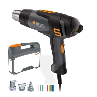 Afbeelding van Steinel Heat Gun HM 2120 E Set, incl. mondstukken en krimpkous, heteluchtpistool 2200 W, 80 650C, keramische verwarming