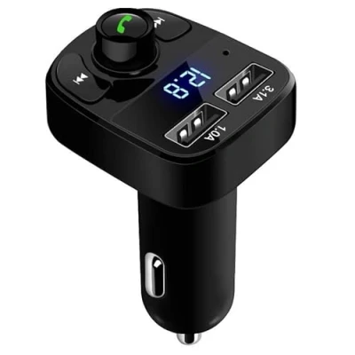 Afbeelding van FM Transmitter KFZ Wireless Bluetooth Dual USB Auto Oplader voor Mobiele Telefoon Radio Adapter