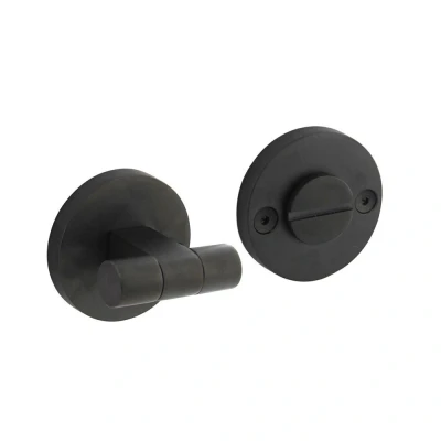 Afbeelding van Intersteel WC slot shiraat rond PVD mat zwart