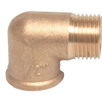 Afbeelding van Mega Nr. 92 Knie 90 messing 3/8 inch binnendraad x buitendraad