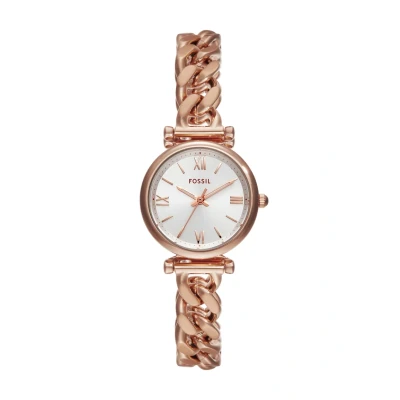 Afbeelding van Fossil Carlie Watch Horloge Rose goldcoloured, Dames, Maat: One Size, gold coloured