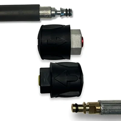 Afbeelding van M&amp;M Smartek Adapter SET slangverlenging voor Parkside naar Kärcher Click Connect systeem incl. koppeling M22 schroefdraad