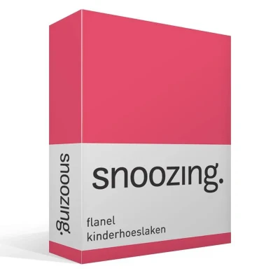 Afbeelding van Snoozing Flanel Kinderhoeslaken Junior 70x140/150 cm Fuchsia