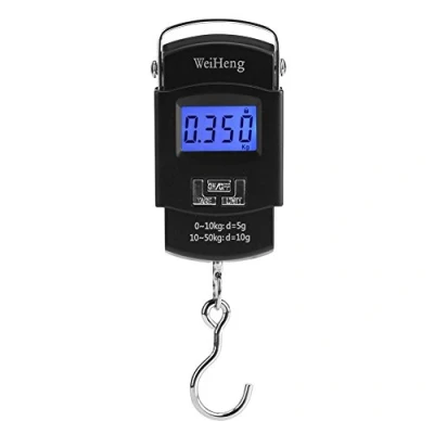 Afbeelding van Fdit draagbare 110lb / 50 kg elektronische digitale weegschaal hangende bagagehaak schaal mini tas vissen jacht