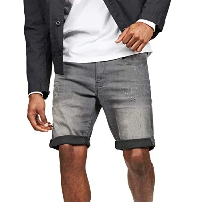 Afbeelding van G Star Raw heren Shorts 3301 Slim,grijs (Lt Aged Destroy 6132 1243).,25W