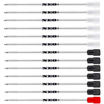 Afbeelding van D1 vult ballpoint blauw of zwarte inkt compatibel met Swarovski Element Crystal Pen By NEO+ (5 x ZWART, 5 BLAUW, 1 ROOD)