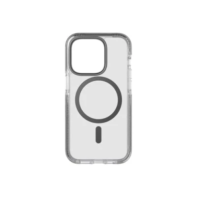 Afbeelding van Tech21 Evo Crystal iPhone 14 Pro hoesje Schokbestendig telefoonhoesje Geschikt voor MagSafe Transparant/Zwart 4,9 meter valbestendig Flexshock