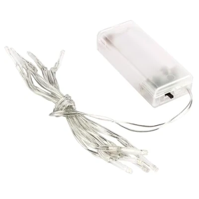 Afbeelding van Ideen mit Herz Led lichtsnoer met 10 leds, timer (6 uur aan, 18 uit werkt op batterijen, warmwit, 3 mm lamp 120 cm lang