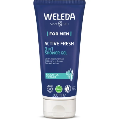Afbeelding van 25% korting Weleda Men Active Fresh Douchegel 3 in 1 200ml