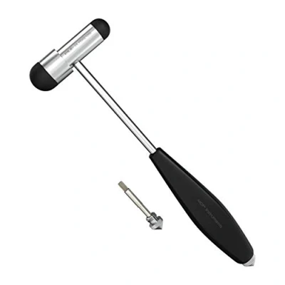 Afbeelding van MDF® Babinski Buck® neurologische reflexhamer met ingebouwd penseel voor huidreflexen en oppervlaktereactie licht HDP greep Zwart (MDF515PBT 11)