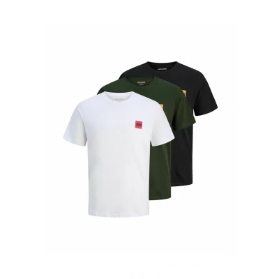 Afbeelding van Jack &amp; Jones 3PACK Tshirt basic, Heren, Maat: Small, White