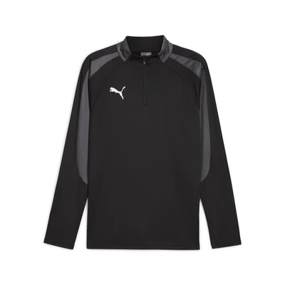 Afbeelding van individualLIGA top met kwartrits voor Heren, Zwart/Grijs/Wit, Maat L PUMA