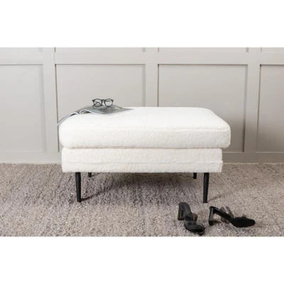 Afbeelding van Svea Kira hocker Teddy wit