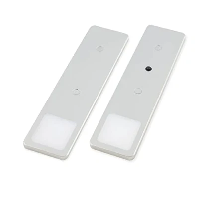 Afbeelding van kalf LED onderbouwlamp Solid2, zilvergrijs met mech. Schakelaar, 3W, 3000K, warm wit, 3 voudige adapter, 200 cm kabellengte, selectie: set van 2 wit