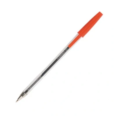 Afbeelding van 10x Q Connect balpen met dop, medium punt, rood