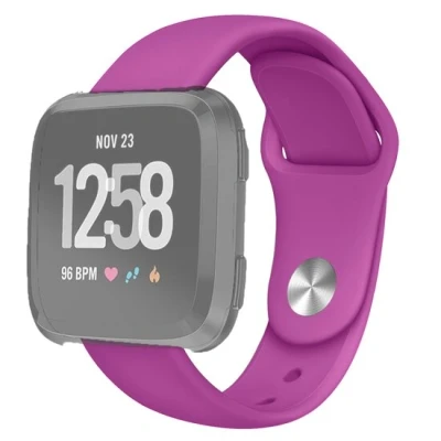 Afbeelding van Fitbit Versa 1 / 2 &amp; Lite siliconen bandje Maat: Small Paars