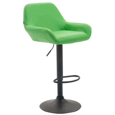 Afbeelding van Barkruk Mysen Kunstleer Zwart Frame Groen
