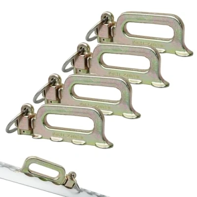 Afbeelding van NTG 4 stuks viervoudige fitting voor airlinerail 5000 daN eindfitting sjorrail verzinkt robuust en belastbaar